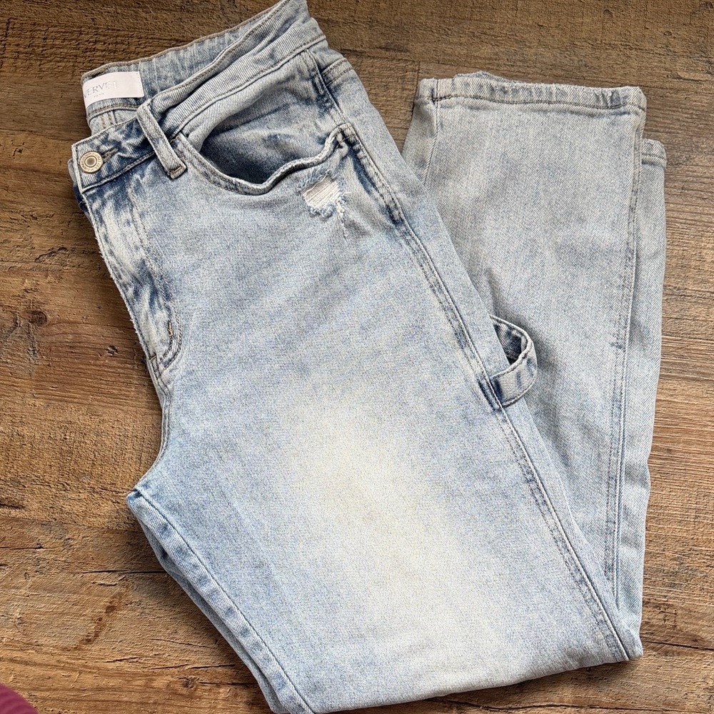 Veveret Women's Light Utility Style Straight Leg Jeans size 28 - Picture 3 of 10